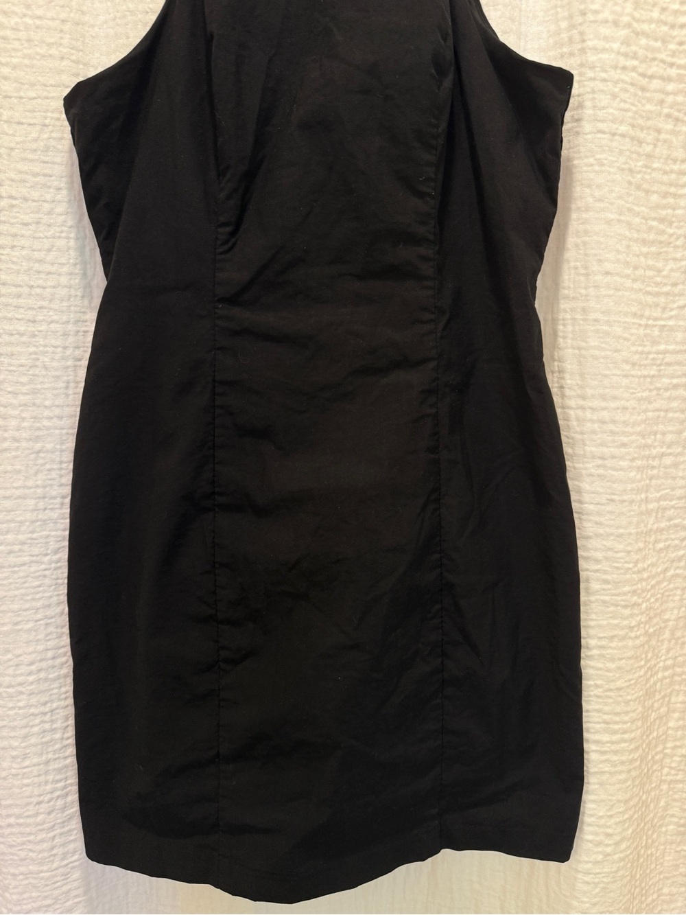 Anthropologie Maeve High Neck Halter Slim Mini Dress Black Size 4 - Picture 3 of 7